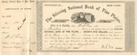 Stissing National Bank of Pine Plains - New York Banking Stock Certificate